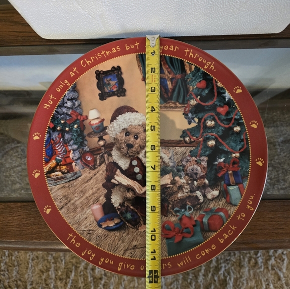 NEW in original box- Boyds Bears 'Christmas Joy' Danbury Mint numbered plate. - Picture 5 of 9